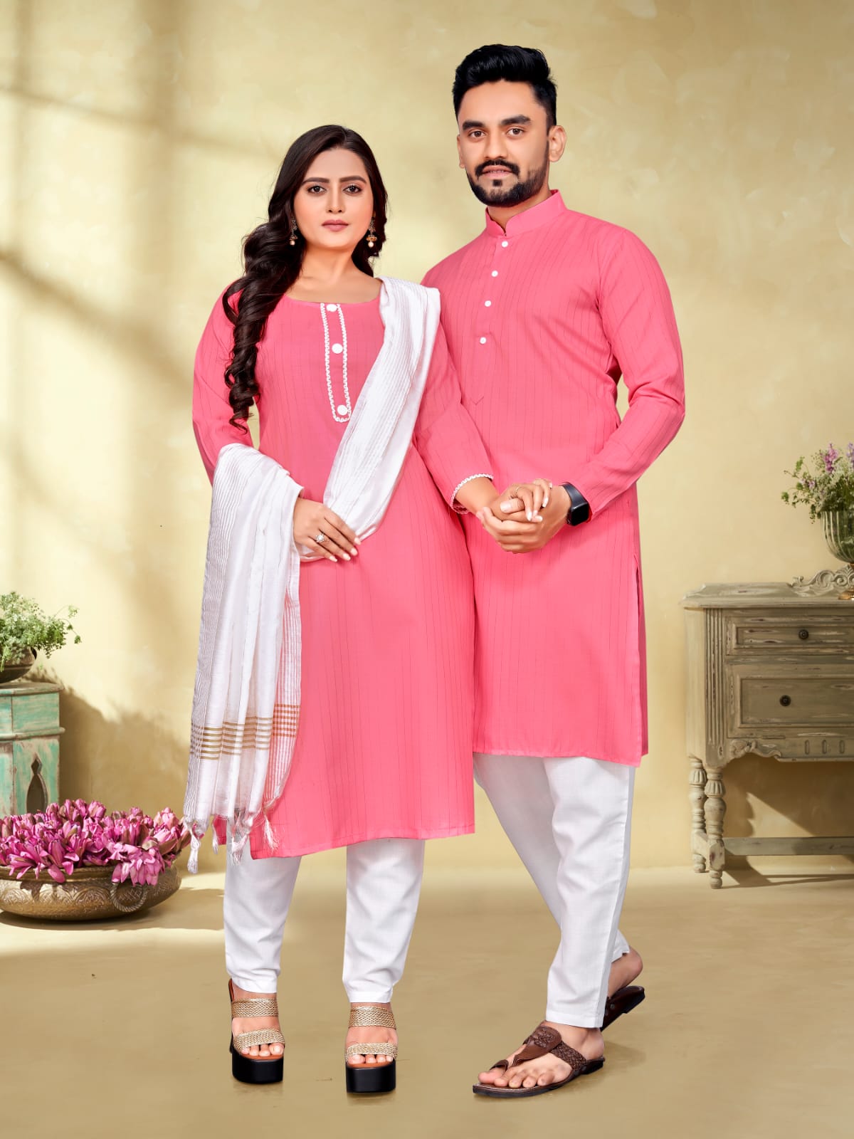 Fg S1 To S5 Designer Couple Kurta Catalog